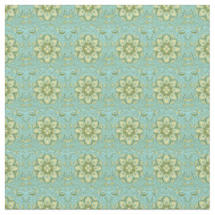 Tissu thaïlandais de vert bleu de brocards