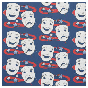 Tissu Théâtre américain avec des masques de drame
