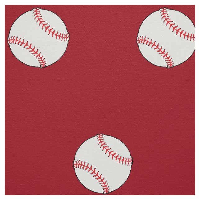 Tissu Thème de baseball Fabric Rouge BG HAMbyWG (Échantillon)