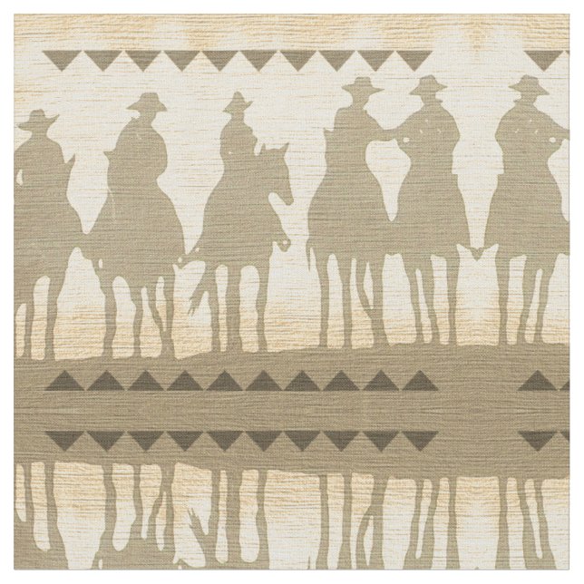 Tissu Thème occidental sauvage de cheval de cowboys de (Fermer)
