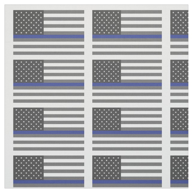 Tissu Thin Blue Line Police Lives Matter (Échantillon)
