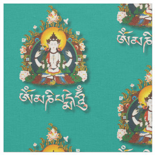 Tissu Tibétain de bourdonnement de Bouddha Amitabha OM
