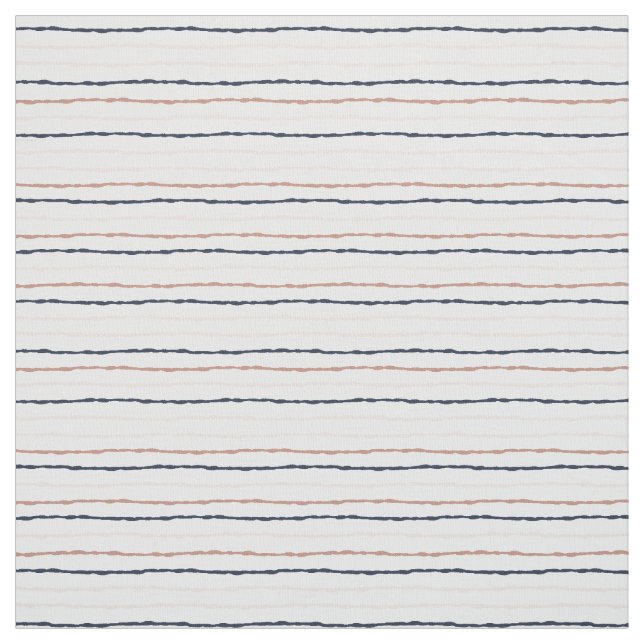 Tissu Tiffany Styles Rose Gold & Navy Motif rayé (Échantillon)