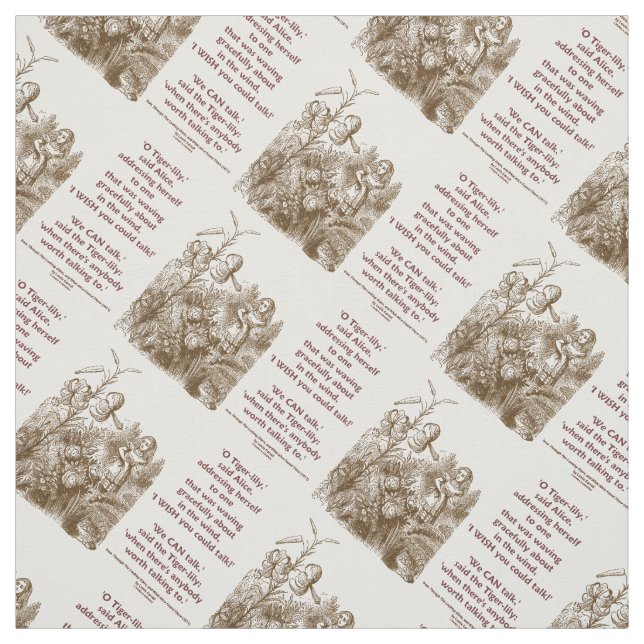 Tissu Tiger-Lily Peut Parler À Wonderland (Échantillon)