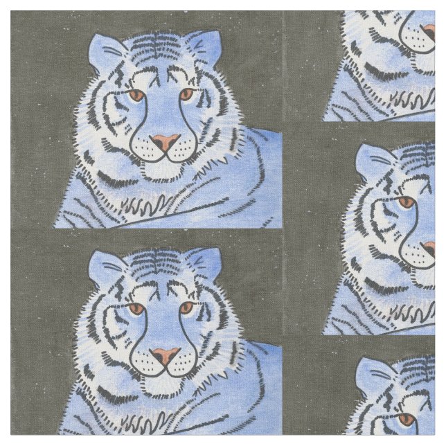 Tissu Tigre bleu (Fermer)