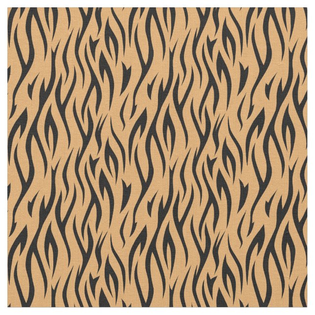 Tissu Tigre noir et orange (Fermer)