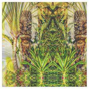 Tissu Tiki hawaïen