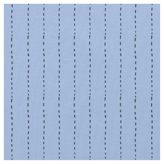 Tissu Tirets sur fond bleu clair (Fermer)