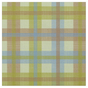 Tissu Tissé Plaid - Terre naturelle et eau