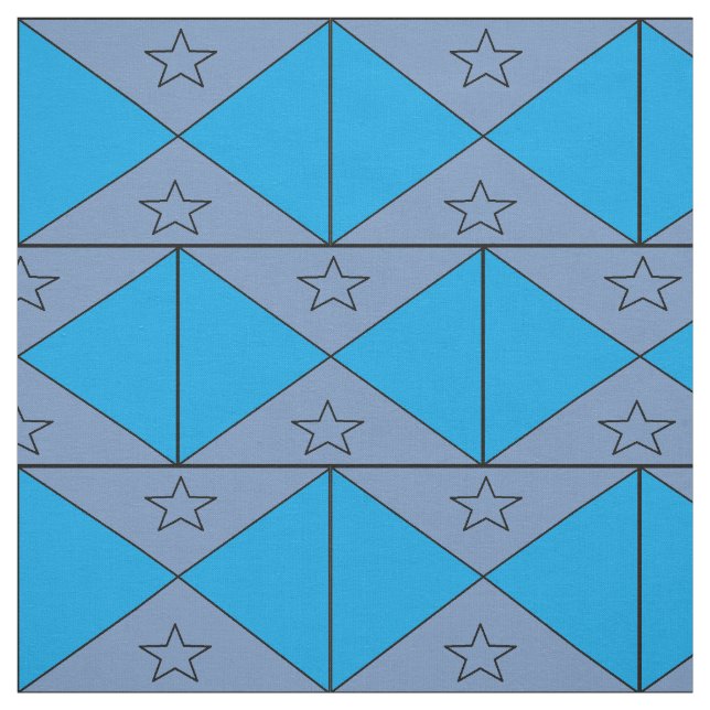 Tissu Tissu, bleu et gris avec étoiles (Échantillon)