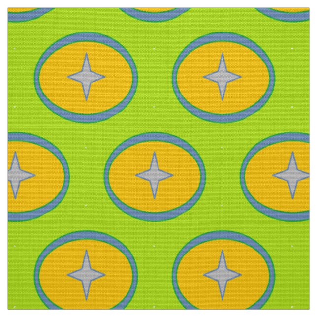 Tissu Tissu, motif en étoile (Échantillon)