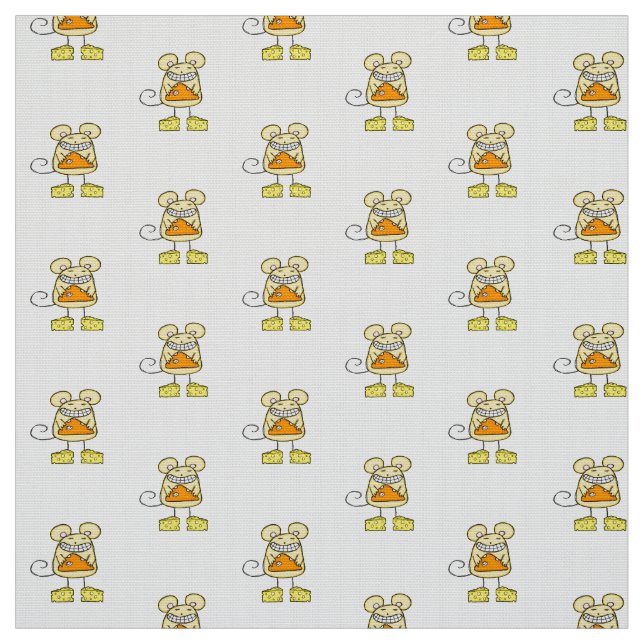 Tissu Tissu, Pizza à tarte Mousey (Échantillon)