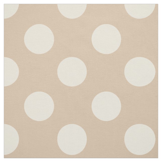 Tissu Tissu: pois beiges et blancs (Échantillon)