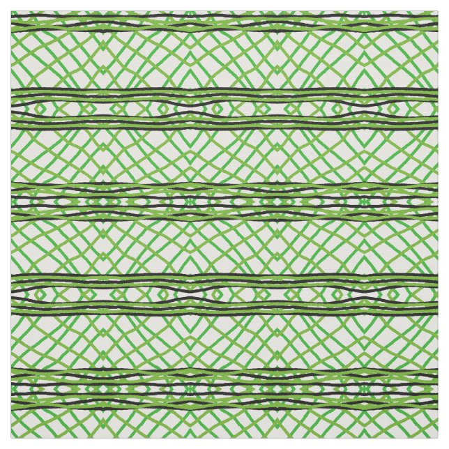 Tissu - Tissu vert/noir/blanc (Échantillon)