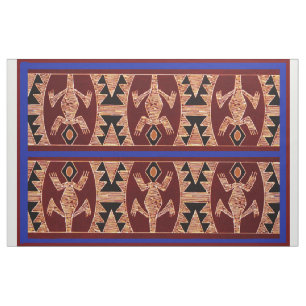 Tissu Tissus de créateurs péruviens incas avec geckos
