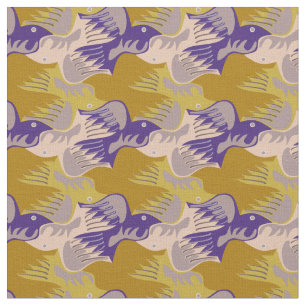 Tissu Tissus de teselation d'oiseaux stylisés personnali