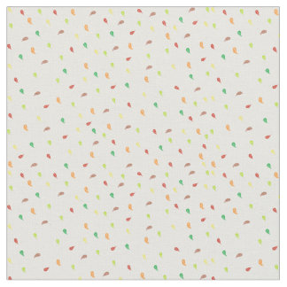 Tissu Tissus Feuille en chute - Blanc