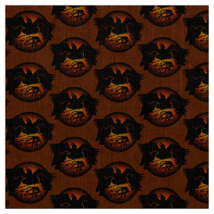 Tissu Tissus indigènes de tribal de corneille de Raven