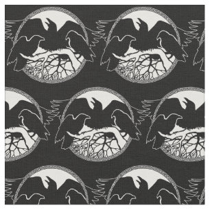 Tissu Tissus indigènes de tribal de corneille de Raven
