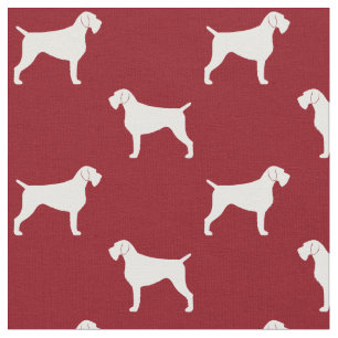 Tissu Tissus Silhouettes de Chien Pointer à Poil Dur All