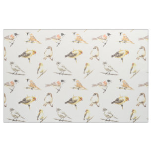 Tissu Tit birds motif
