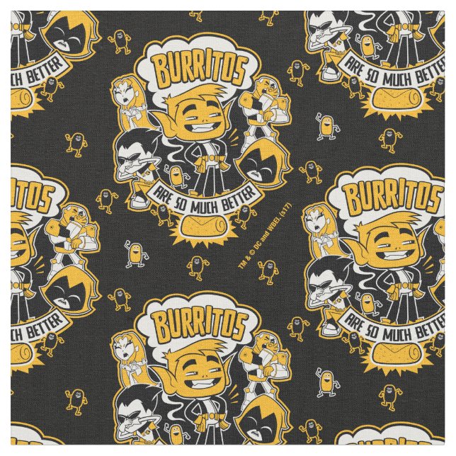 Tissu Titans Ados, partez ! | Beast Boy "Burritos Are Be (Fermer)