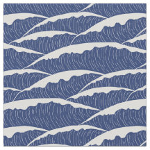 Toile bleu foncé et blanc