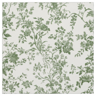 Tissu Toile botanique vert tendre