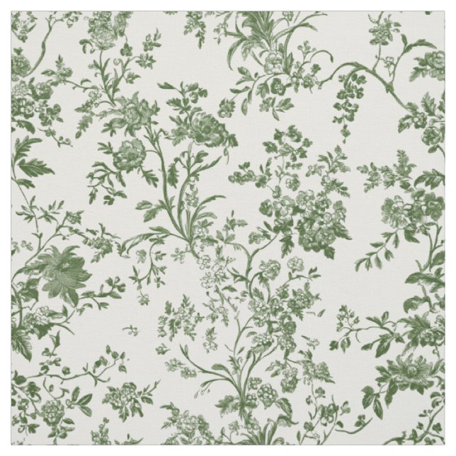 Tissu Toile botanique vert tendre (Échantillon)