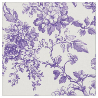 Tissu Toile botanique violet doux