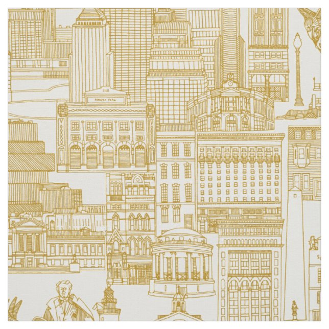 Tissu Toile de Boston or perle (Échantillon)
