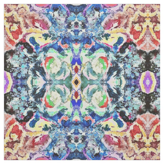 TISSU TOILE DE COTON ABSTRACT 1.1.1 X YARD (Échantillon)