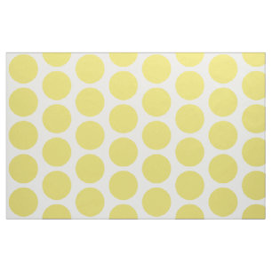 Tissu Toile de gros Pois blanc jaune