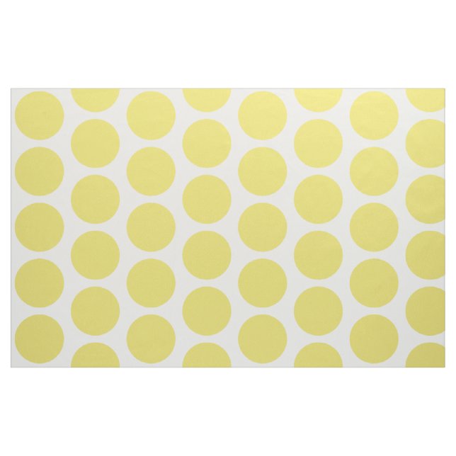 Tissu Toile de gros Pois blanc jaune (Yard)