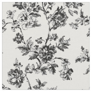 Tissu Toile de vigne botanique noire