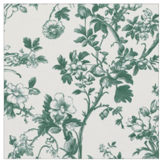 Tissu Toile de vigne botanique verte