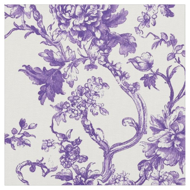 Tissu Toile de vigne florale violette (Fermer)