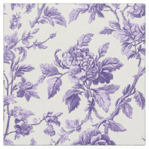 Toile florale botanique violette
