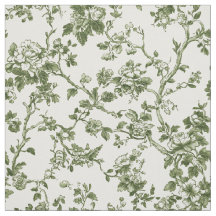 Toile Florale Verte Délicate
