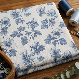 Tissu Toile florale vintage de style campagnard français