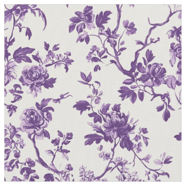 Tissu Toile florale violet foncé (Fermer)