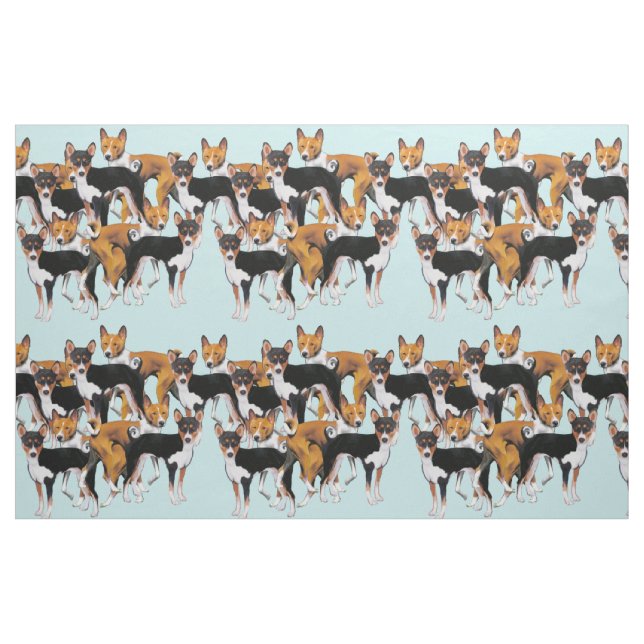 Tissu Toile motif sans couture Basenji (Fat Quarter)