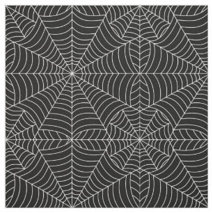 Tissu Toiles d'araignée de Halloween sur le noir