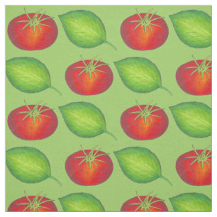 Tissu Tomato Basil Italien Cuisine alimentaire Tomates T