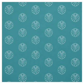 Tissu tonalité bleu turquoise stylisé à la pétoncle