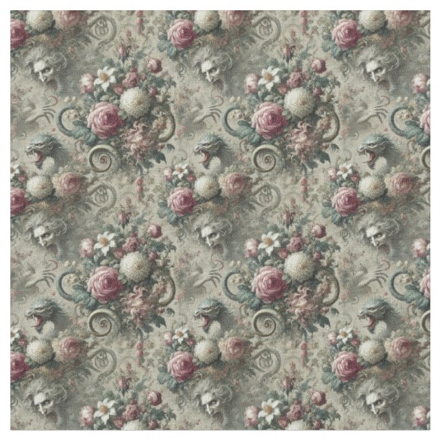 Tissu Tonalité & Queue - Carrelage Gothique Dense (Fermer)