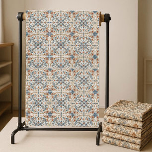 Tissu Tonalités Terriennes Motif Floral Bohème Élégance