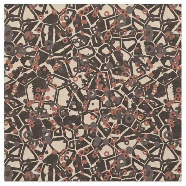 Tissu tons de terre géométrique 2 (Fermer)