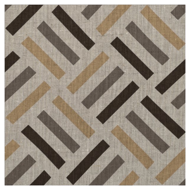 Tissu Tons de Terre Motifs modernes géométriques (Échantillon)