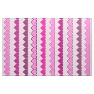 Tissu Tons des lignes de coeur rose